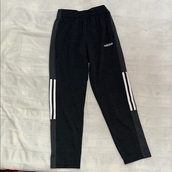 Adidas Black and White Sweatpants with Signature Stripes - Picture 1 of 1